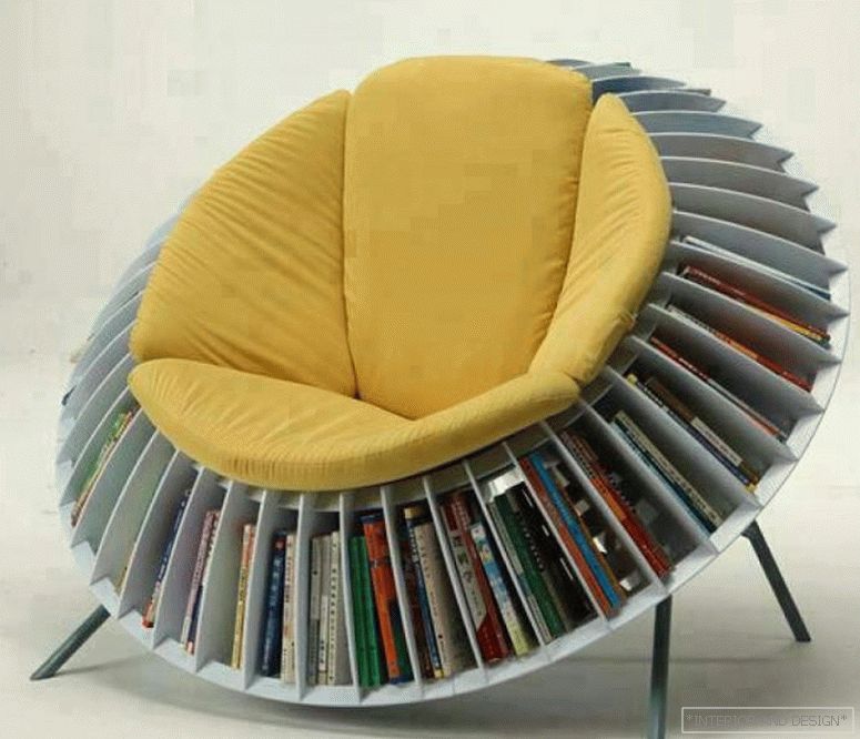 Sesselbibliothek für Wohnzimmer 1