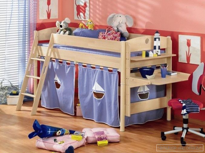 Entwurf einer Einzimmerwohnung für eine Familie mit einem Kind 2
