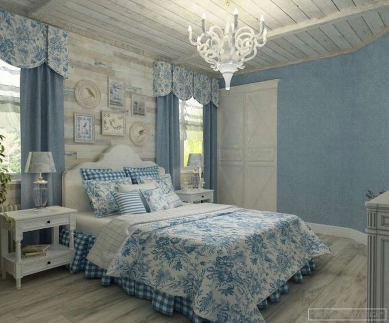 Vorhänge für das Schlafzimmer im Stil der Provence 5