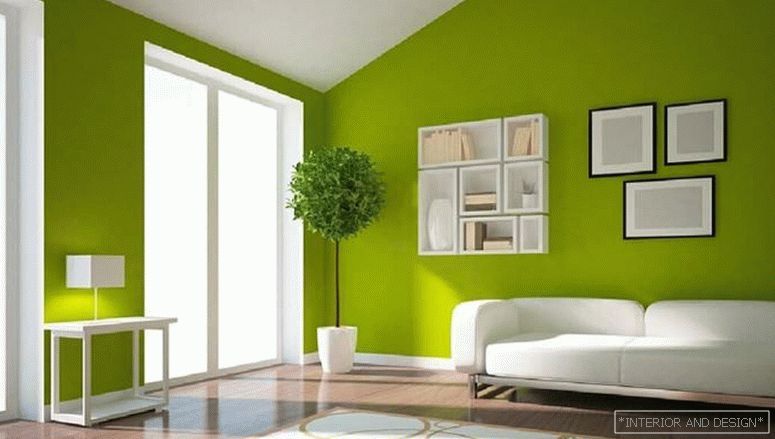 Grüne Farbe im Innenraum 1