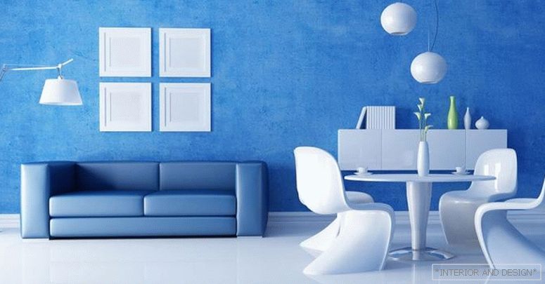 Blaue Farbe im Innenraum 1