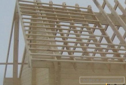 Dachkonstruktion und Deckenmontage дома по финской технологии